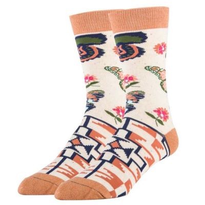 Men&#39;s Crew Socks, Butterfly Print (d)