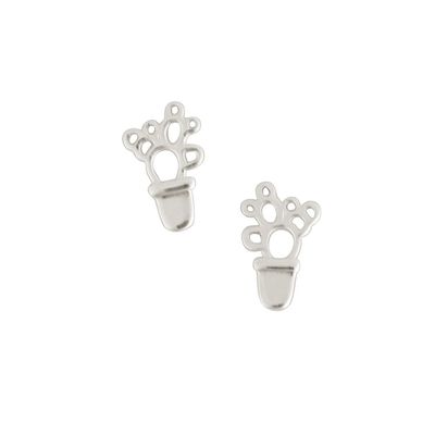 Open Cactus in Silver