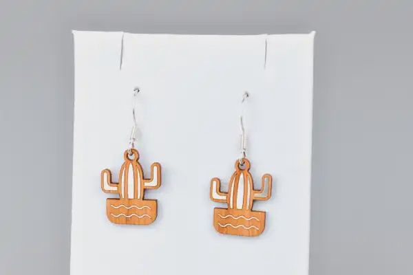Cactus Twig Earring-Cherry