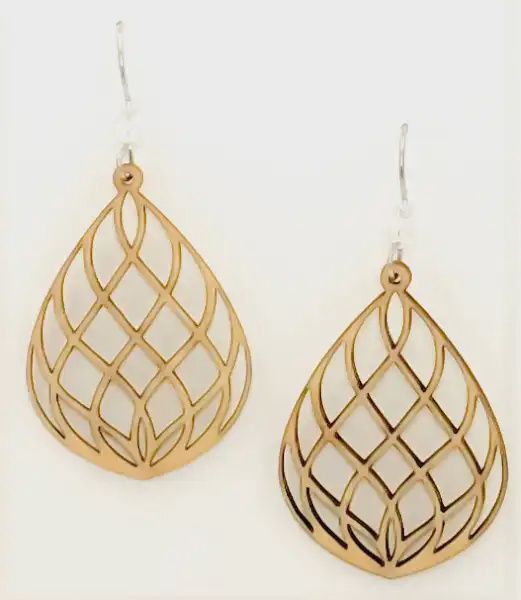 Faceted Will Earring-Sm-Maple