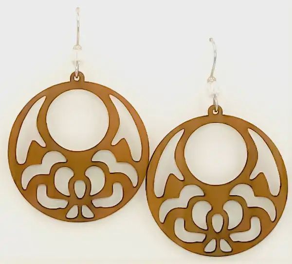 Flower Open Willow Earring-Sm-Cherry