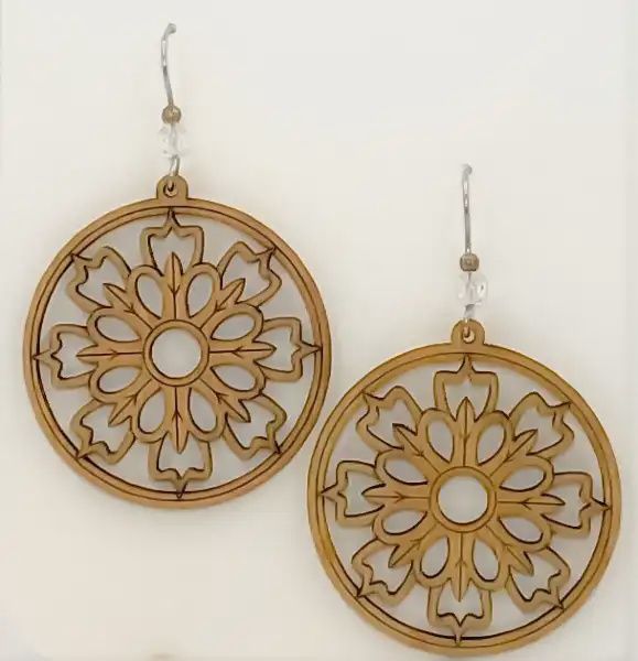 Tile Willow Earring-Md-Cherry