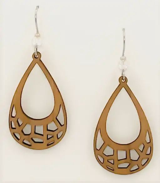Teardrop Hoop Willow Earring-Md-Cherry