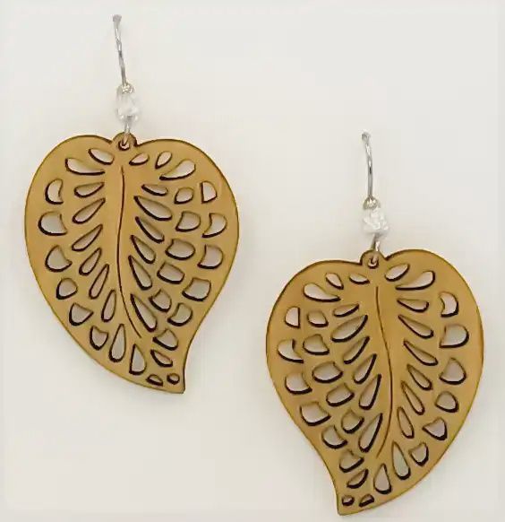 Cherry Leaf Willow Earring-Md-Maple