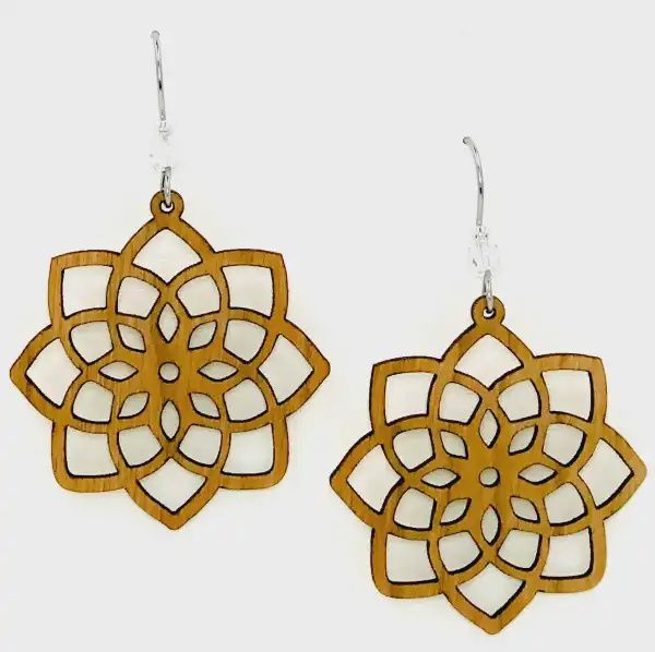 Flower Geo Willow Earring-Sm-Cherry