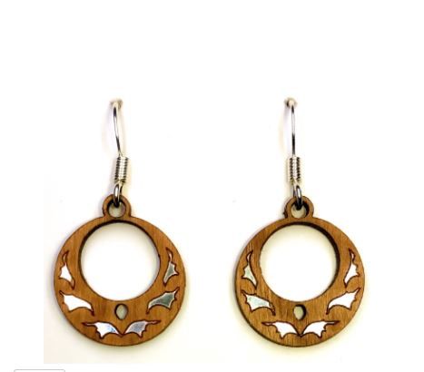 Round Hoop Twig Earring-Maple