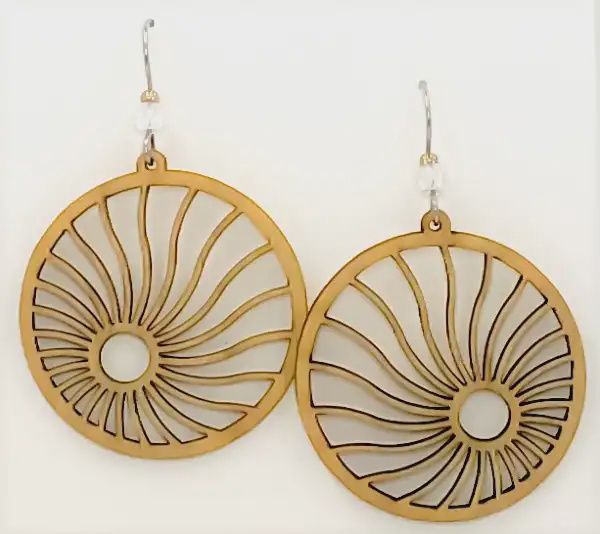 Sun Willow Earring-Sm-Maple