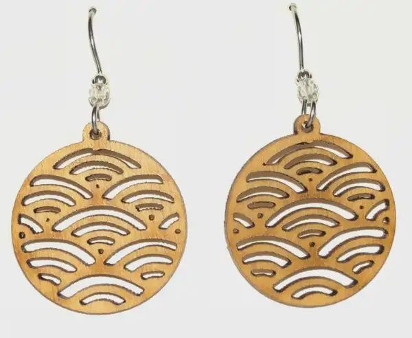 Waves Willow Earring-Sm-Maple