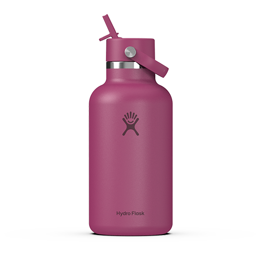 64 Oz Wide Mouth Hydro Flask w/Flex Straw Cap