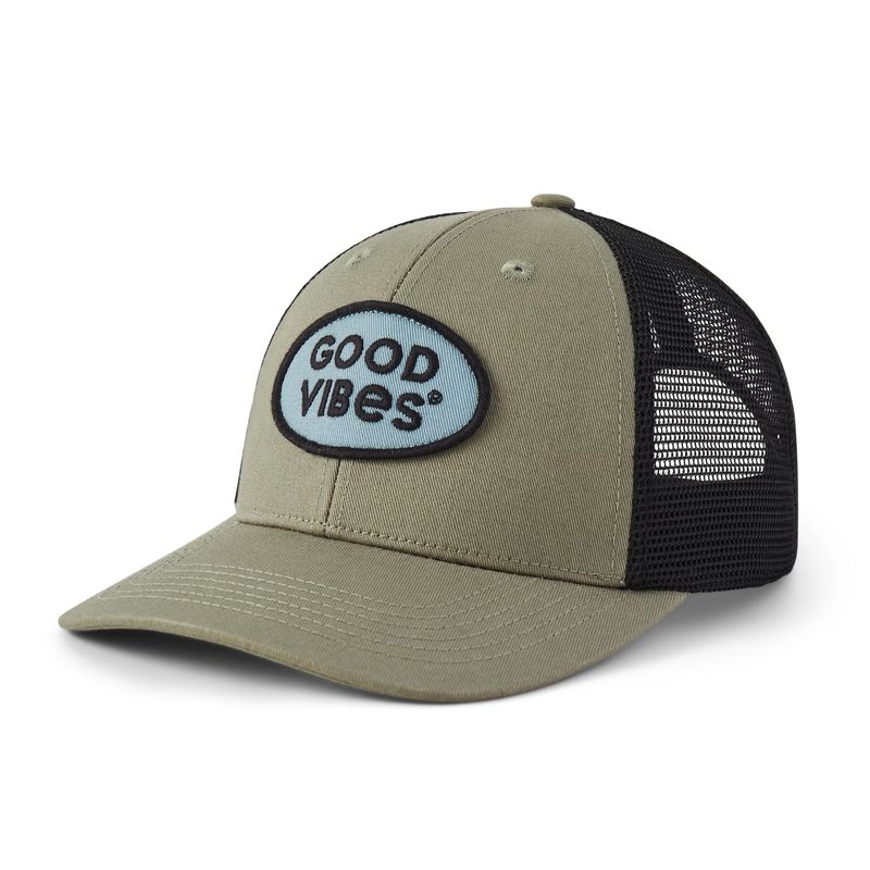 Adult Unisex Clean Good Vibes Patch Trucker Cap
