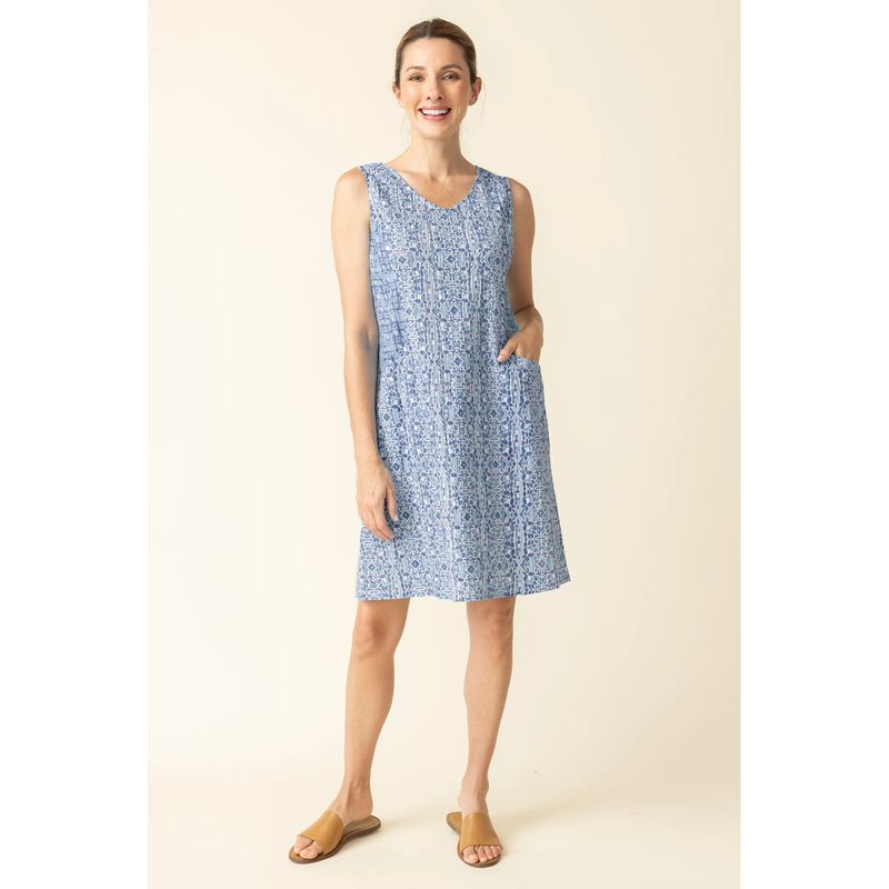 Crinkle Cotton Miami Mix Easy Pocket Dress