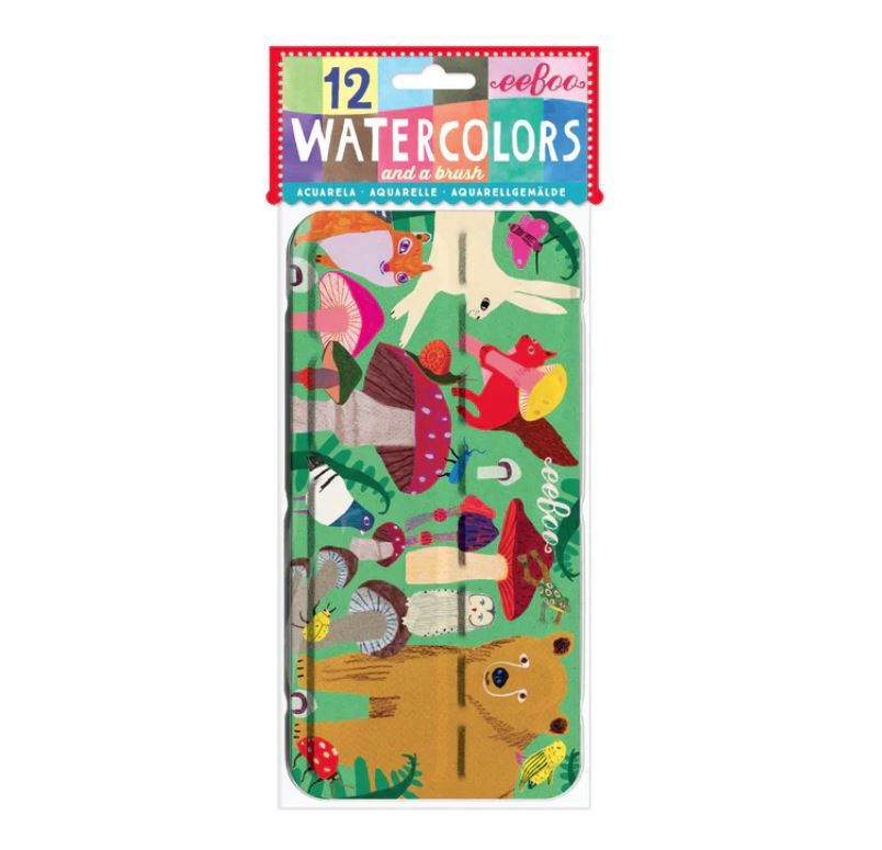 12 Watercolors in Tin