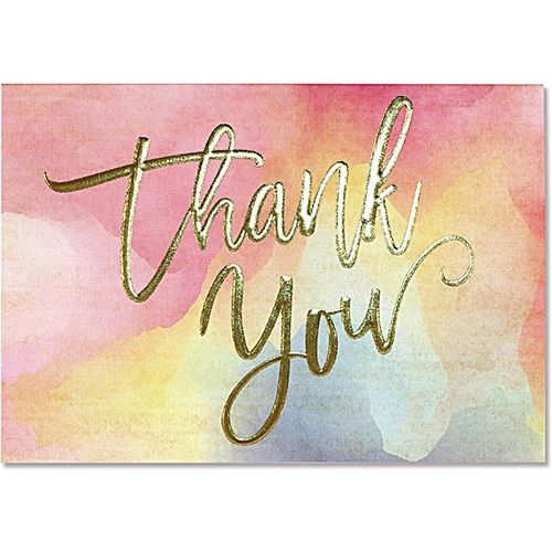 Note Cards-Watercolor Sunset Thank You