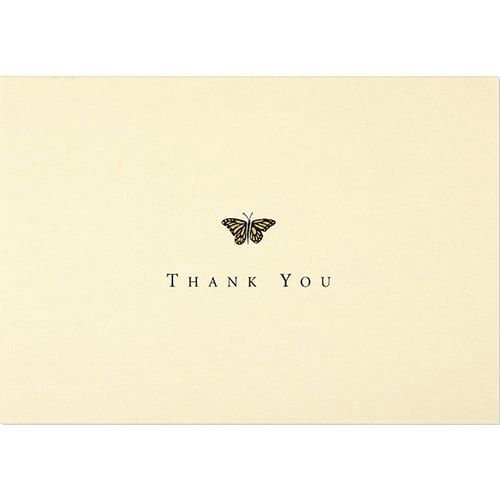 Note Cards-Gold Butterfly Thank You