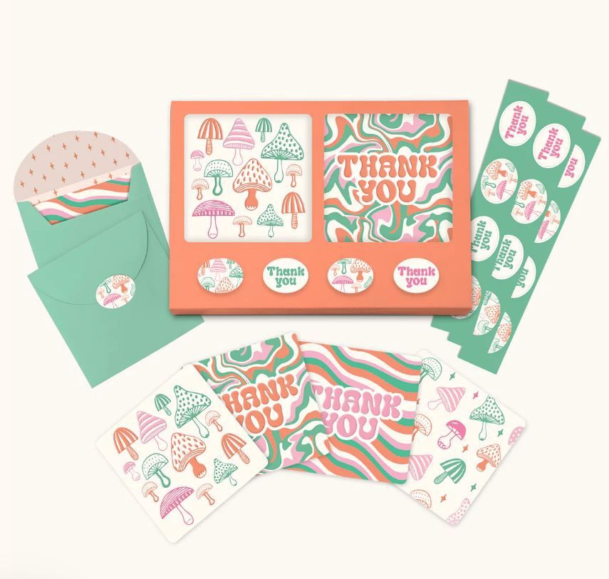 Assorted Mini Note Card Set w/Stickers - Wild Realm