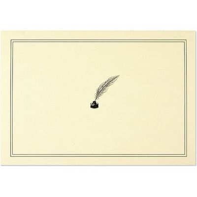 Note Cards-Watercolor Quill Thank You