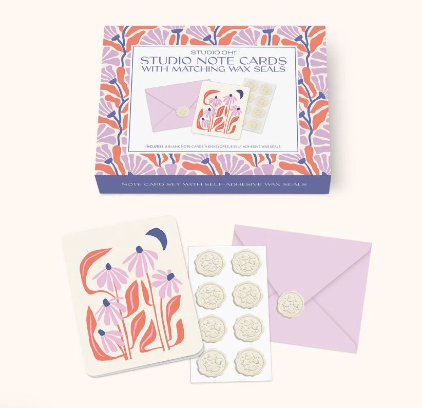 Studio Note Cards w/Wax Seals - Keep Blossoming