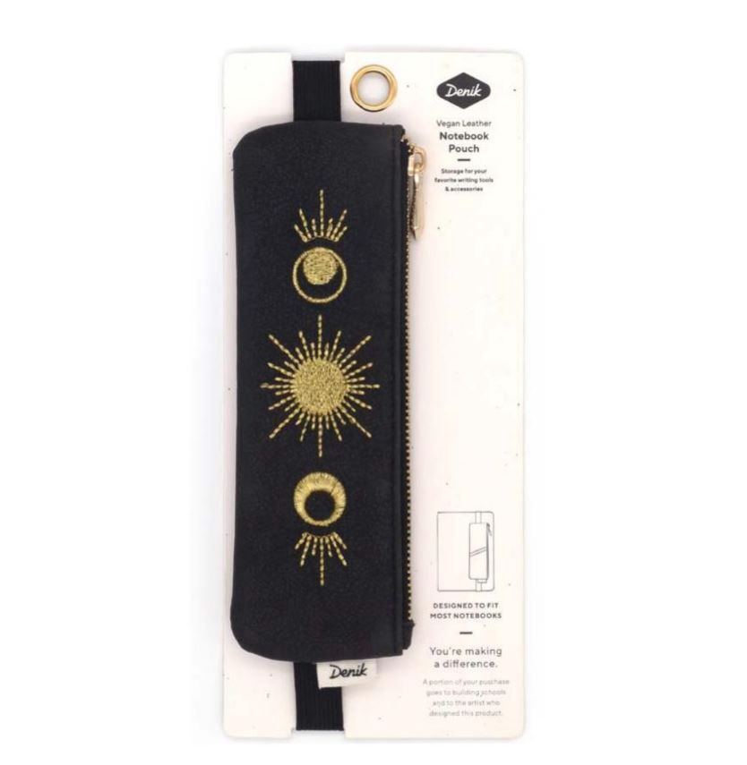 Notebook Pouch,Embroidered - Moon Phase