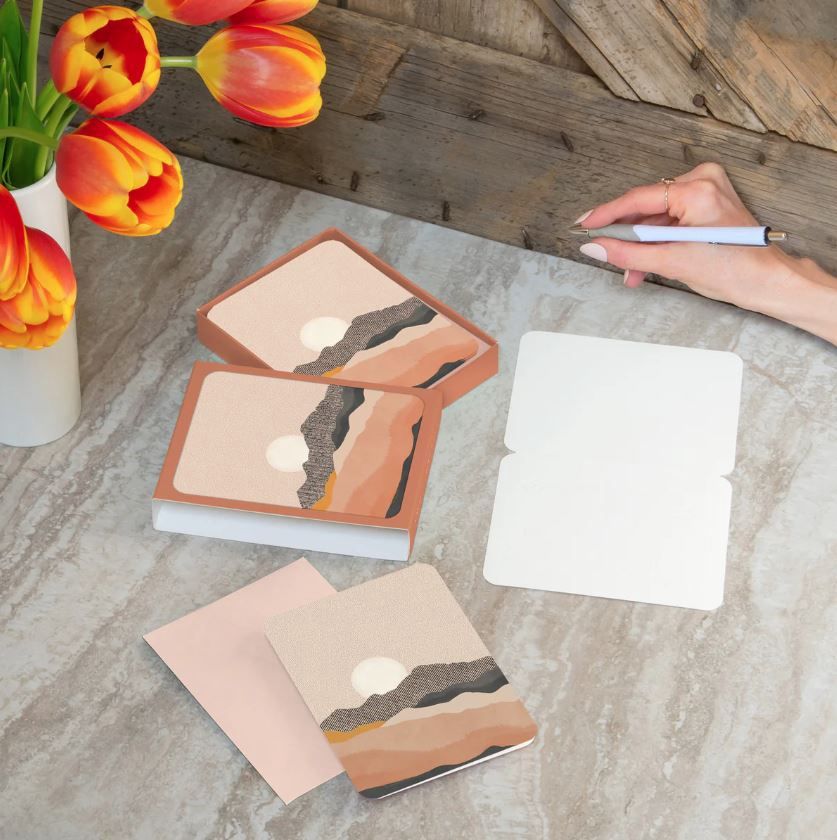 Artisan Note Card Set - Sun On the Horizon