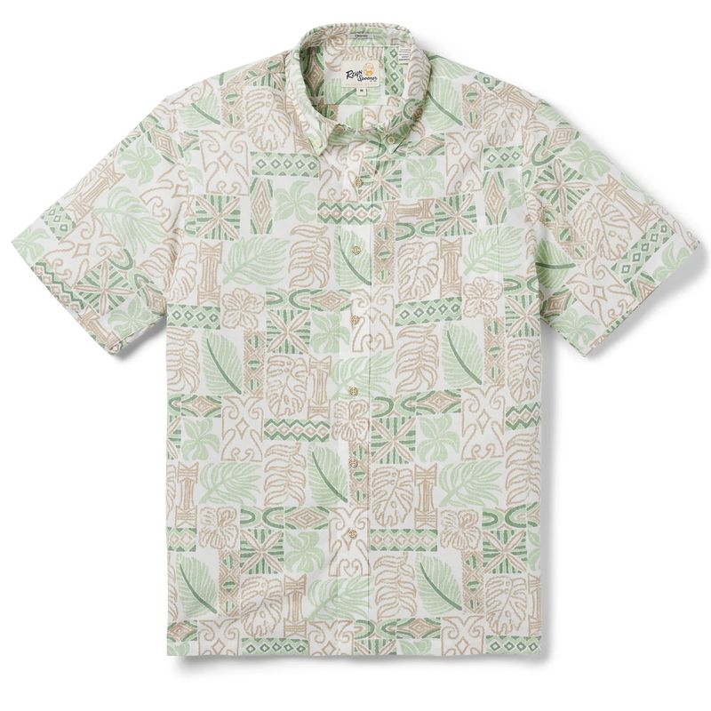 South Pacific Tapa - Button Front Men&#39;s Shirt