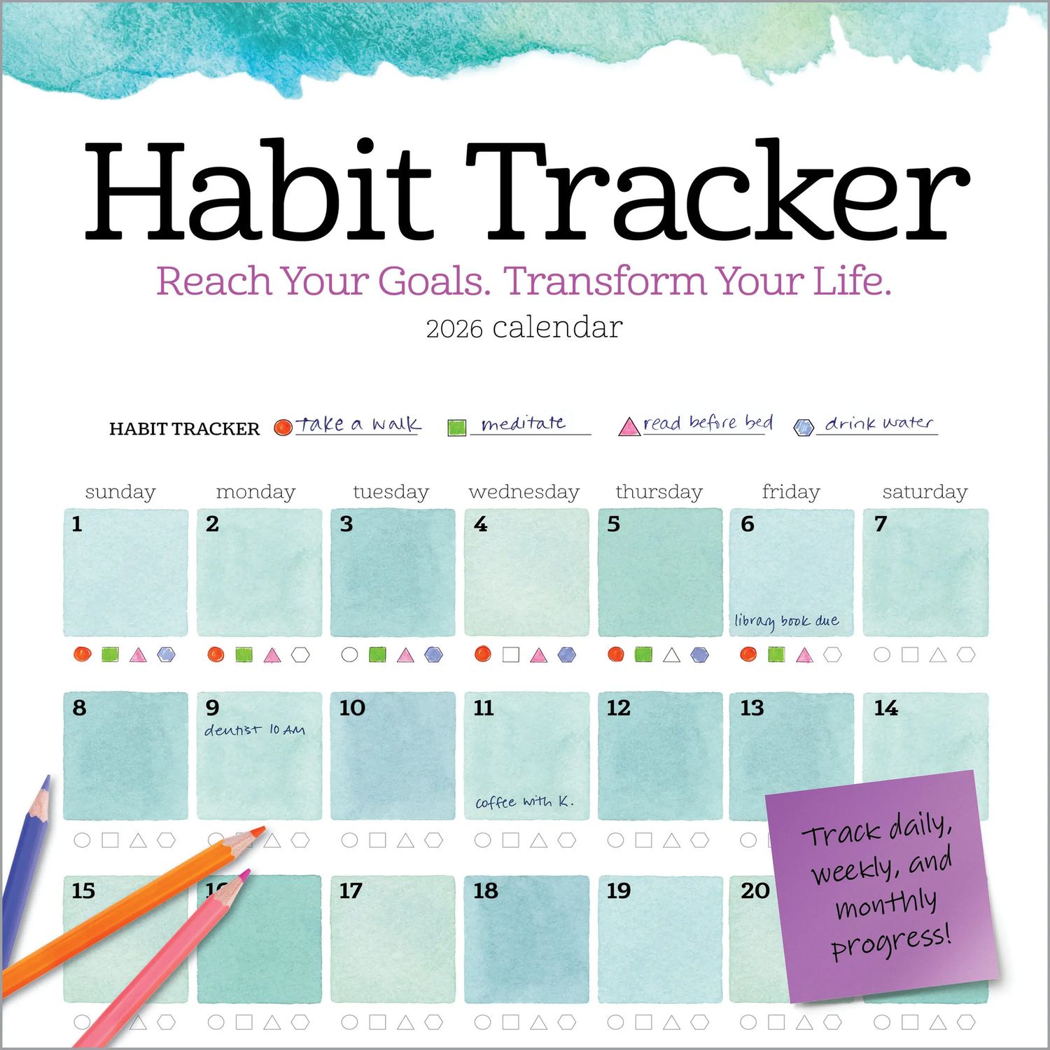 Calendar, Wall-Habit Tracker