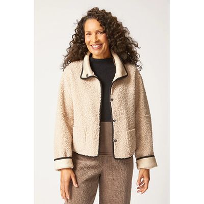 Reversible Faux Suede/Sherpa Kiki Jacket