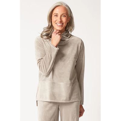 Cozy Velour Spandex Tranquil Top