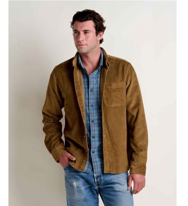 M&#39;s Cascadia L/S Shirt, Color: Honey Brown, Size: Medium