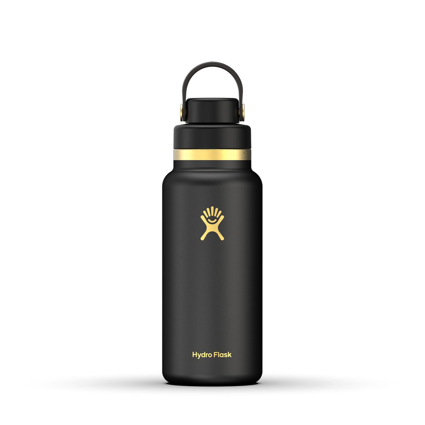 32 Oz Wide Mouth Hydro Flask w/Flex Chug Cap, Hydro Flask Color: Black Tie