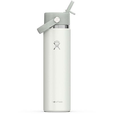 24 Oz Wide Mouth Hydro Flask w/Flex Straw Cap