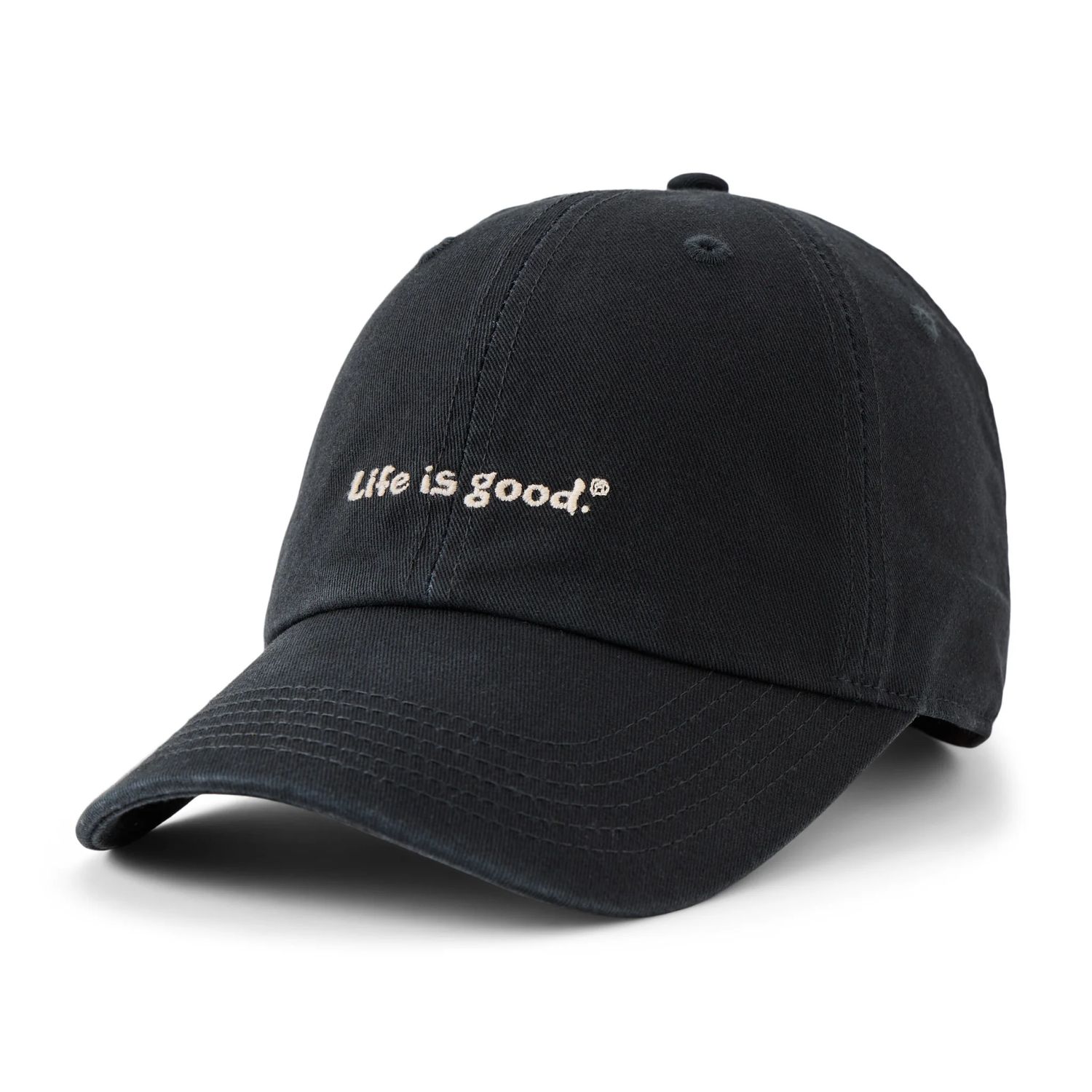 Adult Unisex Vintage Life Is Good Chill Cap, Colour: True Black, Size: OS