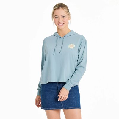 Women&#39;s Radiating Sun Crusher Boxy Hoodie