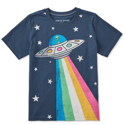 Kids Space Alien Short Sleeve Crusher Tee Shirt