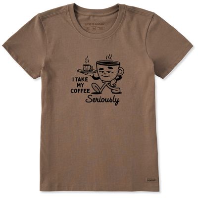 Women&#39;s Coffee Seriously Short Sleeve Tee Shirt