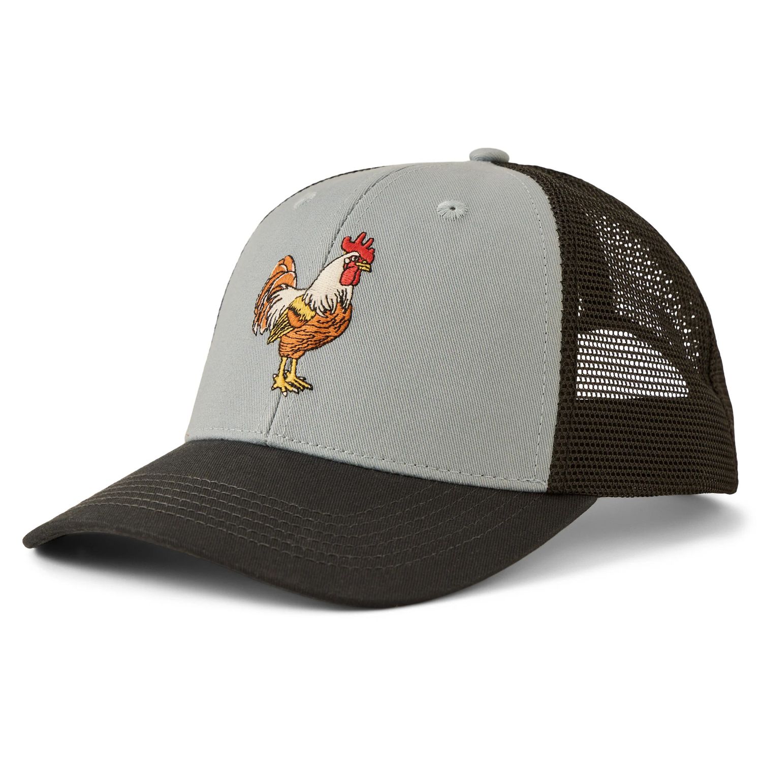 Adult Unisex Rooster Trucker Cap, Color: Gray Blue, Size: OS