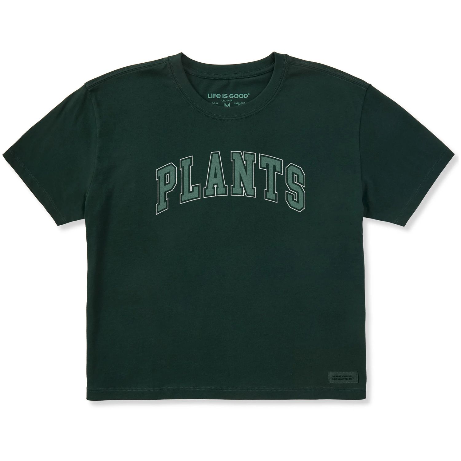 Women&#39;s Plants Athletic Arch Short Sleeve Boxy Tee Shirt, Color: Treeline Green, Size: XS