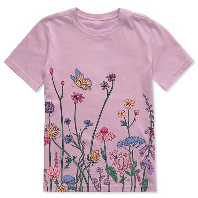 Kids Wildflower Garden Short Sleeve Tee Shirt