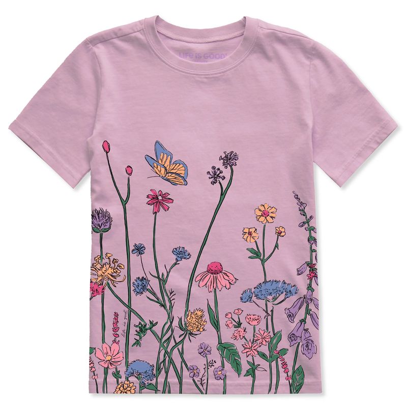Kids Wildflower Garden Short Sleeve Tee Shirt