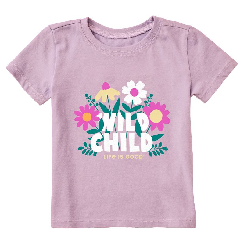 Wild Child Flowers Short Sleeve Toddler Tee Shirt