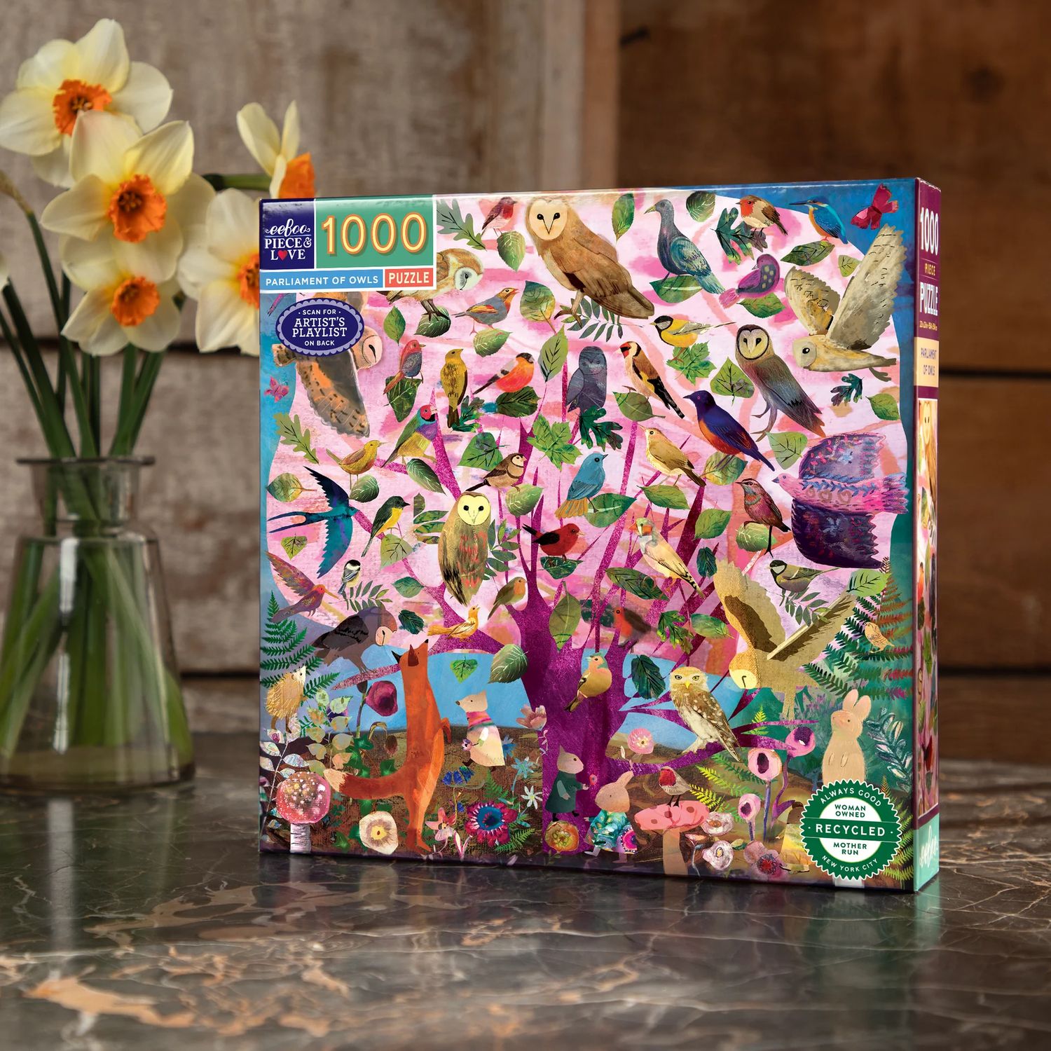 1000 Piece Puzzle - Parlaiment of Owls