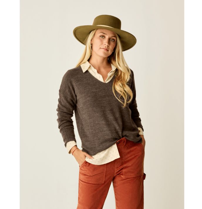 Zella Merino Sweater, Color: Espresso Heather, Size: XS