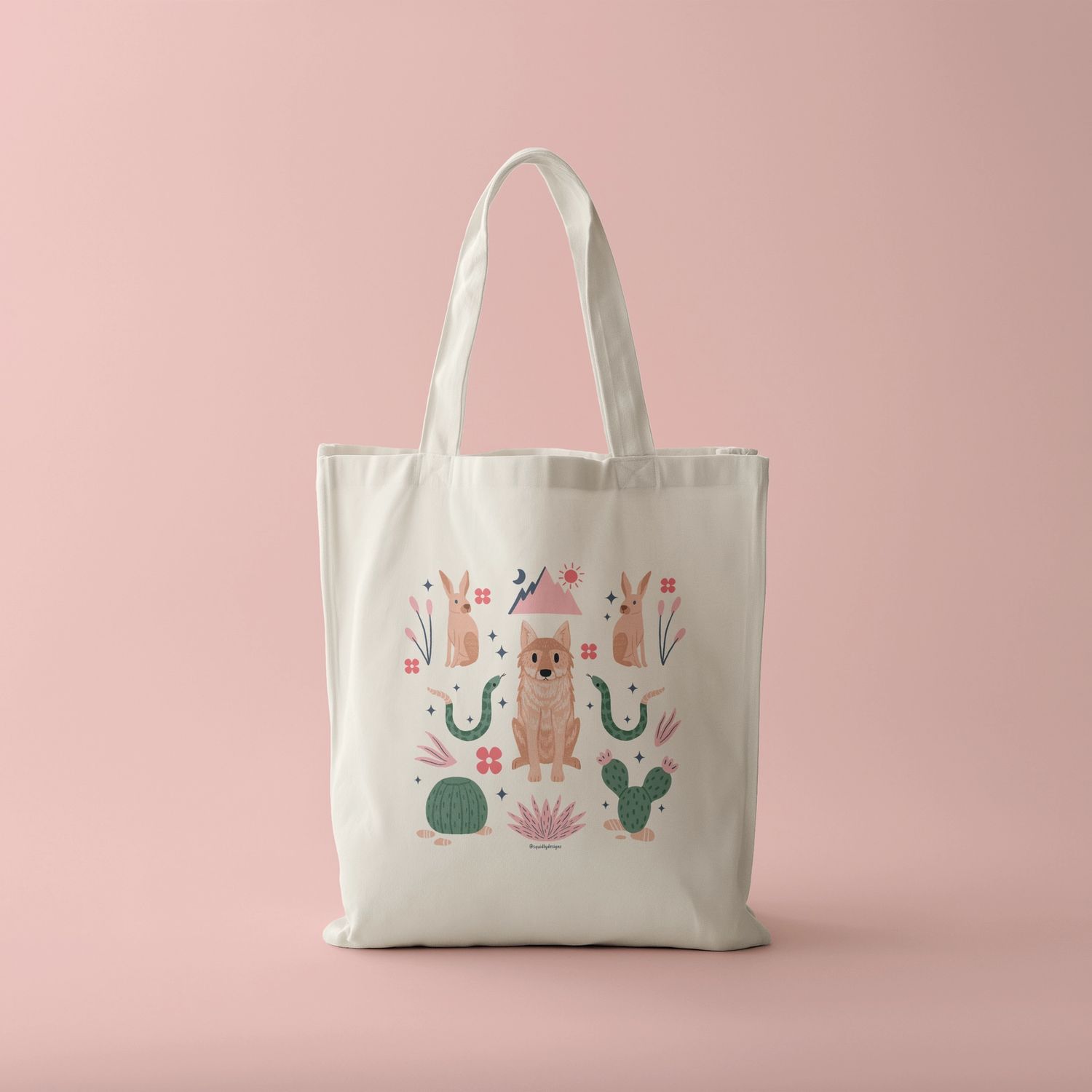 Tote Bag, Coyote Cactus Desert
