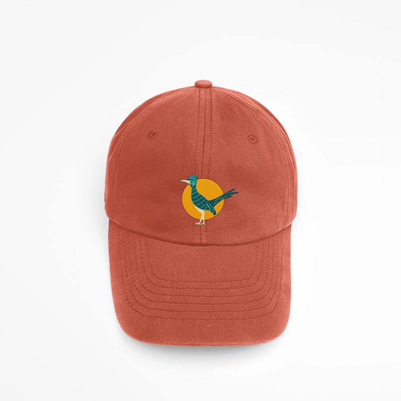Embroidered Baseball Cap, Roadrunner Burnt Orange