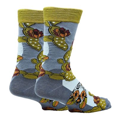 Sock It Up Men's Crew Socks, Cactus Breeze (d)