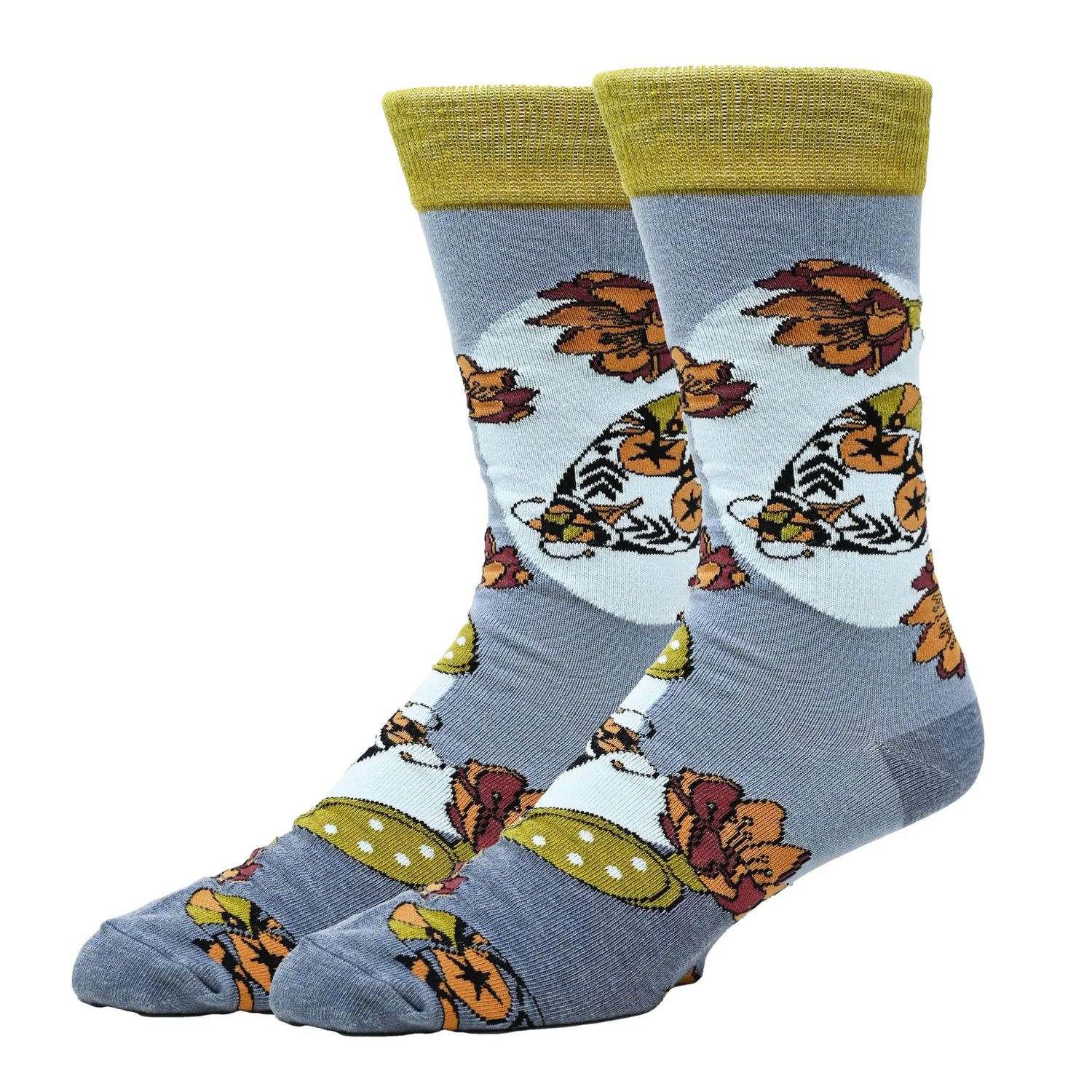 Men&#39;s Crew Socks, Cactus Breeze (d)