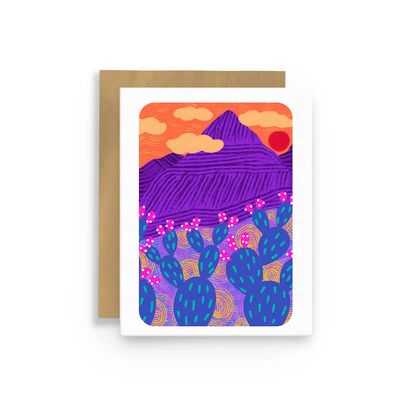 Greeting Card, Colorful Mountain