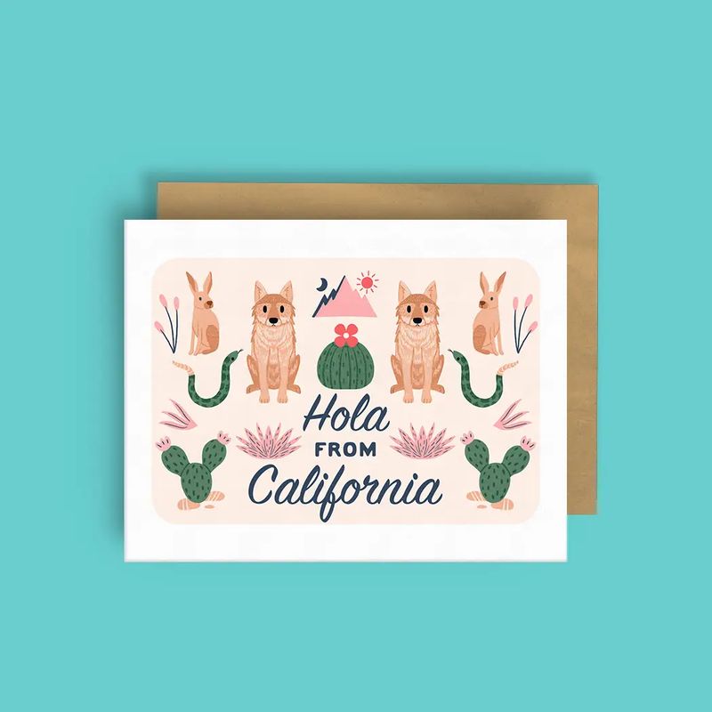 Greeting Card, Hola From CA