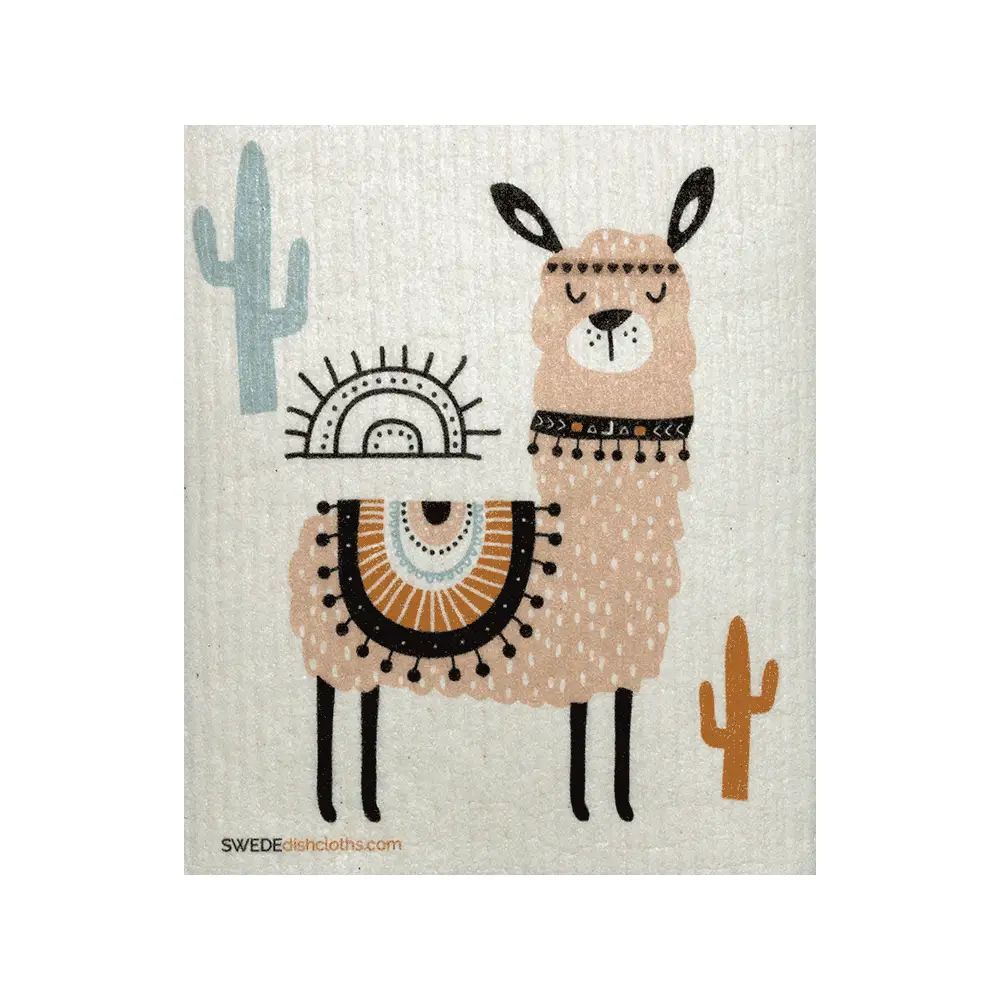 Swede Dishcloth - Pink Llama