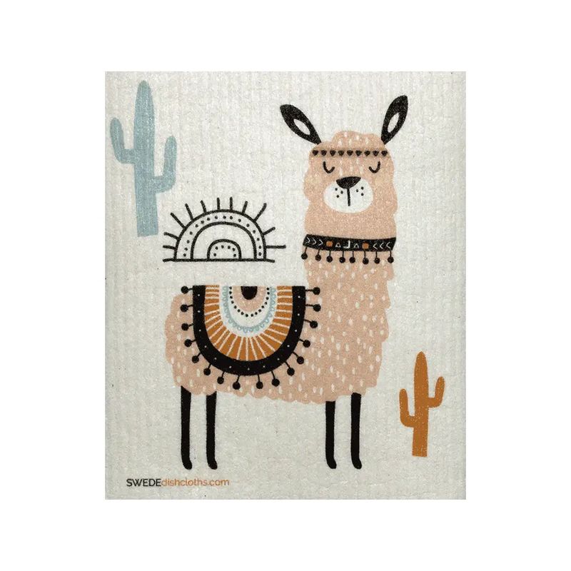 Swede Dishcloth - Pink Llama