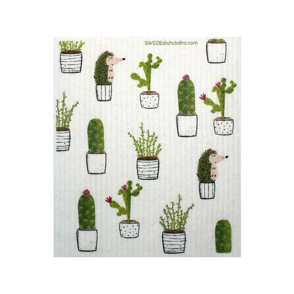 Swede Dishcloth - Cactus Collage